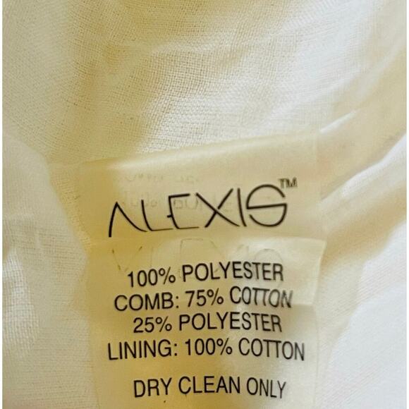 ALEXIS Calypso short dress size Small White/ cream cold-shoulder embroidered - Picture 6 of 9